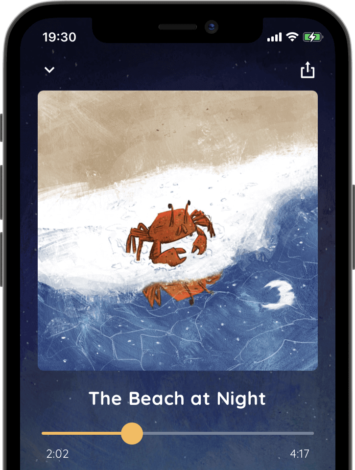 Evergrace iphone app playing Beach at Night